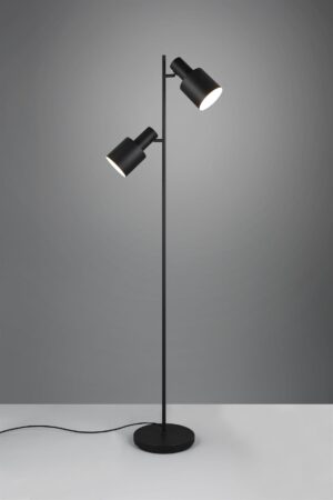 Φωτιστικό Δαπέδου Μαύρο Ματ με 2 Σποτ AGUDO 2x E27 Trio Lighting – 419400232