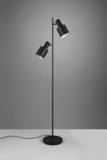 Φωτιστικό Δαπέδου Μαύρο Ματ με 2 Σποτ AGUDO 2x E27 Trio Lighting – 419400232