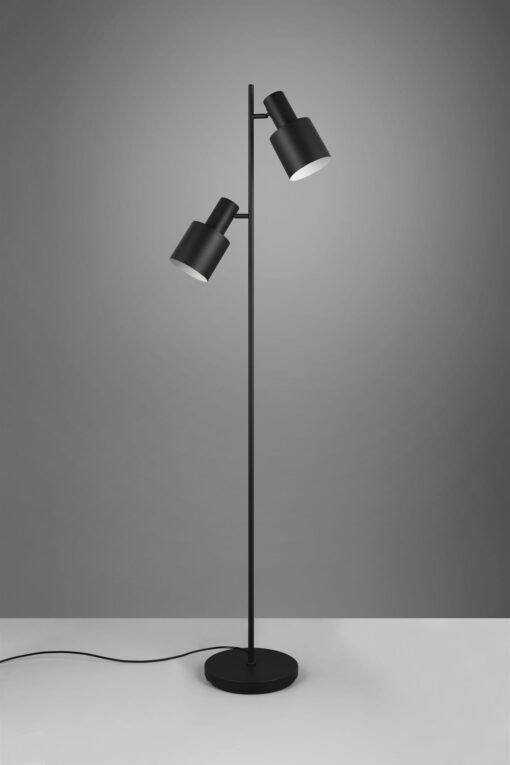 Φωτιστικό Δαπέδου Μαύρο Ματ με 2 Σποτ AGUDO 2x E27 Trio Lighting – 419400232