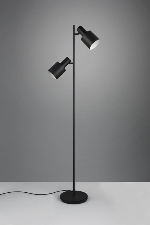 Φωτιστικό Δαπέδου Μαύρο Ματ με 2 Σποτ AGUDO 2x E27 Trio Lighting – 419400232