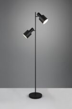 Φωτιστικό Δαπέδου Μαύρο Ματ με 2 Σποτ AGUDO 2x E27 Trio Lighting – 419400232