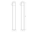 Κολωνάκι Trio Lighting LED 4W E14 Ανθρακί Αλουμίνιο 320lm 3000K IP44 420060142