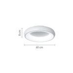 InLight Πλαφονιέρα οροφής LED 110W 3CCT από λευκό ακρυλικό D:60cm (42020-A-White)