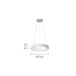 InLight Κρεμαστό φωτιστικό led 54W 3CCT από λευκό ακρυλικό D:40cm (42023-B-White)