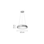 InLight Κρεμαστό φωτιστικό LED 110W 3CCT από χρυσαφί και λευκό ακρυλικό D:60cm (42024-A-Golden)