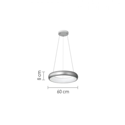 InLight Κρεμαστό φωτιστικό LED 110W 3CCT από χρυσαφί και λευκό ακρυλικό D:60cm (42024-A-Golden)