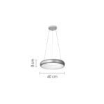 InLight Κρεμαστό φωτιστικό LED 54W 3CCT από χρυσαφί και λευκό ακρυλικό D:40cm (42024-B-Golden)