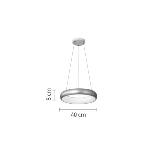 InLight Κρεμαστό φωτιστικό LED 54W 3CCT από χρυσαφί και λευκό ακρυλικό D:40cm (42024-B-Golden)
