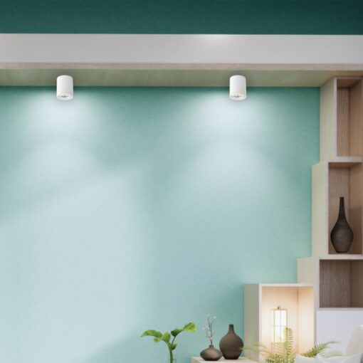 InLight Φωτιστικό οροφής από λευκό μέταλλο 1XGU10 D:7,8cm (42025-WH)