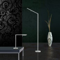 Φωτιστικό Δαπέδου Trio Lighting LED 6W  Νίκελ Ματ Μεταλλικό Dimmable 560lm 3000K  420490107