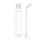 Κολωνάκι Trio Lighting LED 9W  Ανθρακί Αλουμίνιο 900lm 3000K IP54 421160142