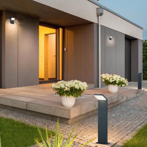 Κολωνάκι Trio Lighting LED 9W  Ανθρακί Αλουμίνιο 900lm 3000K IP54 421160142