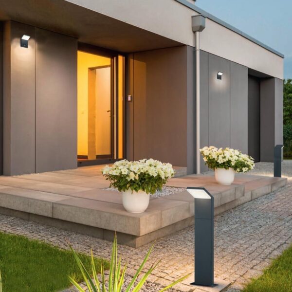 Κολωνάκι Trio Lighting LED 9W  Ανθρακί Αλουμίνιο 900lm 3000K IP54 421160142