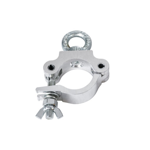 GloboStar® CLAMPS 51186 Επαγγελματικός Γάντζος Hook Αλουμινίου Ύψηλης Αντοχής για Κρέμαση, Στήριξη & Τοποθέτηση Προϊόντων Stage σε Τράσες – Μ16 x Π12 x Υ3cm – Χρώμιο
