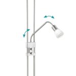 Φωτιστικό Δαπέδου Trio Lighting LED 4,5W  Νίκελ Ματ Μεταλλικό Dimmable 450lm 3000K  421910207