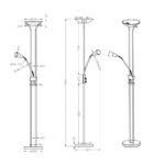 Φωτιστικό Δαπέδου Trio Lighting LED 4,5W  Νίκελ Ματ Μεταλλικό Dimmable 450lm 3000K  421910207