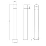 Κολωνάκι Trio Lighting   E27 Σκουριά Αλουμίνιο   IP44 422260124