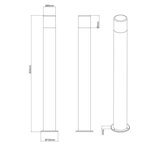 Κολωνάκι Trio Lighting   E27 Σκουριά Αλουμίνιο   IP44 422260124