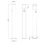 Κολωνάκι Trio Lighting   E27 Ανθρακί Αλουμίνιο   IP44 422260142