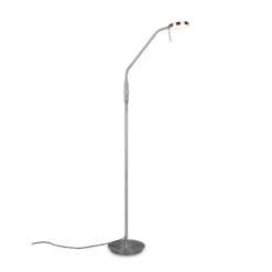 Φωτιστικό Δαπέδου Trio Lighting  LED 12W Νίκελ Ματ Μεταλλικό Dimmable 1400lm  2300+3000+4000K – 423310107