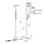 Φωτιστικό Δαπέδου Trio Lighting LED 32W  Αντικέ Ορείχαλκος Μεταλλικό Dimmable 4000lm 2700 + 4000K  424210304