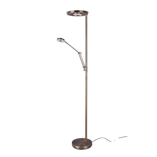 Φωτιστικό Δαπέδου Trio Lighting LED 32W  Αντικέ Ορείχαλκος Μεταλλικό Dimmable 4000lm 2700 + 4000K  424210304