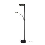 Φωτιστικό Δαπέδου Trio Lighting LED 32W  Μαύρο Ματ Μεταλλικό Dimmable 4000lm 2700 + 4000K  424210332