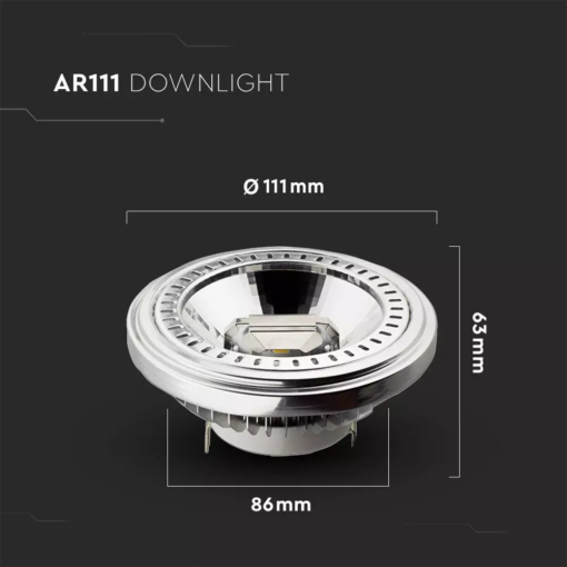 Λάμπα LED Spot G53 AR111 COB 15W 40° V-TAC Ψυχρό Λευκό 6400K – 214255