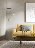 Φωτιστικό Δαπέδου Trio Lighting BRANTFORD  LED, 30W · 3500lm, 2700+3200+4000K Παλιός Ορείχαλκος Μεταλλικό, Λειτουργία μνήμης, Μεμονωμένη Λειτουργία, Dimmer αισθητήρα  – 425610204