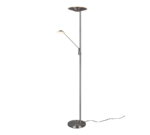 Φωτιστικό Δαπέδου Trio Lighting BRANTFORD  LED, 30W · 3500lm, 2700+3200+4000K Νίκελ Ματ Μεταλλικό, Step Dimmable, Λειτουργία μνήμης, Ξεχωριστή χρήση – 425610207