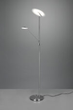 Φωτιστικό Δαπέδου Trio Lighting BRANTFORD  LED, 30W · 3500lm, 2700+3200+4000K Νίκελ Ματ Μεταλλικό, Step Dimmable, Λειτουργία μνήμης, Ξεχωριστή χρήση – 425610207