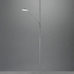 Φωτιστικό Δαπέδου Trio Lighting BRANTFORD  LED, 30W · 3500lm, 2700+3200+4000K Νίκελ Ματ Μεταλλικό, Step Dimmable, Λειτουργία μνήμης, Ξεχωριστή χρήση – 425610207