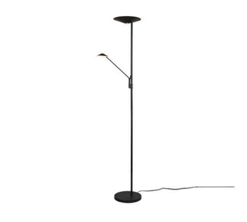 Φωτιστικό Δαπέδου Trio Lighting BRANTFORD  LED, 30W · 3500lm, 2700+3200+4000K Μαύρο Ματ Μεταλλικό, Λειτουργία μνήμης, Ξεχωριστή Λειτουργία, Step Dimmable – 425610232