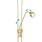 Φωτιστικό Δαπέδου Trio Lighting LED 20W  Ορείχαλκος Ματ Μεταλλικό  Dimmable 2000lm 3000K  426410208