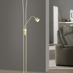 Φωτιστικό Δαπέδου Trio Lighting LED 20W  Ορείχαλκος Ματ Μεταλλικό  Dimmable 2000lm 3000K  426410208