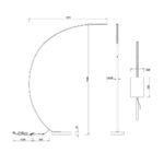 Φωτιστικό Δαπέδου Trio Lighting LED 18W  Μαύρο Ματ Μεταλλικό Dimmable 1400lm 3000K  426511832