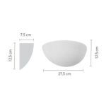InLight Επιτοίχιο φωτιστικό λευκό από γύψο 1XE14 D:27,5cm (43032)