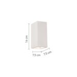 InLight Επιτοίχιο φωτιστικό λευκό από γύψο 2XGU10 D:16cm (43033)