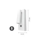 InLight Επιτοίχιο φωτιστικό LED 3W 3000K από μαύρο μέταλλο D:17cm (43037-BL)