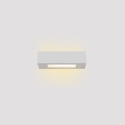 Inlight Επιτοίχιο φωτιστικό λευκό από γύψο 1xE14 D:22cm (43049-C-White)