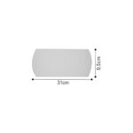 Inlight Επιτοίχιο φωτιστικό λευκό από γύψο 1XE14 D:31cm (43050-White)