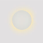 Inlight Επιτοίχιο φωτιστικό λευκό από γύψο LED 8W 3000K D:25cm (43052-White)
