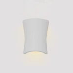 Inlight Επιτοίχιο φωτιστικό λευκό από γύψο 1XE14 D:21,5cm (43053-White)