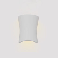 Inlight Επιτοίχιο φωτιστικό λευκό από γύψο 1XE14 D:21,5cm (43053-White)
