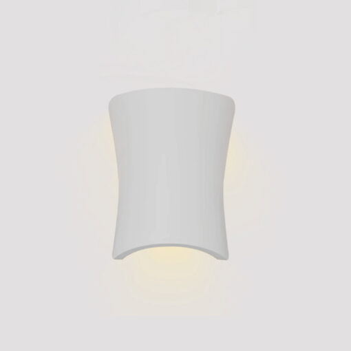 Inlight Επιτοίχιο φωτιστικό λευκό από γύψο 1XE14 D:21,5cm (43053-White)