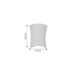 Inlight Επιτοίχιο φωτιστικό λευκό από γύψο 1XE14 D:21,5cm (43053-White)