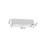 Inlight Επιτοίχιο λευκό φωτιστικό από γύψο 2XE14 D:35cm (43054-White)