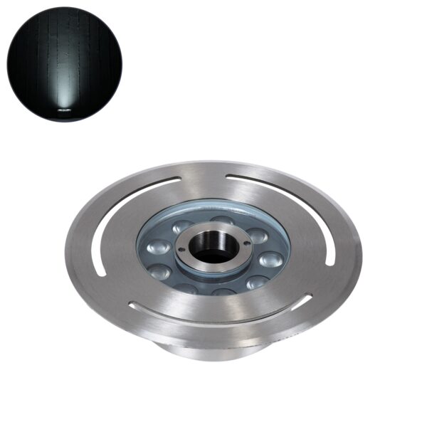 GloboStar® UNDERWATER-DENIS 90433 Υποβρύχιο Χωνευτό Φωτιστικό Σποτ Ειδικό για Σιντριβάνια – Πισίνες – Τζακούζι LED 9W 900lm 30° DC 24V Αδιάβροχο IP68 Φ21 x Υ7.5cm Ψυχρό Λευκό 6000K – Ανοξείδωτο Ατσάλι SS304 – 3 Years Warranty