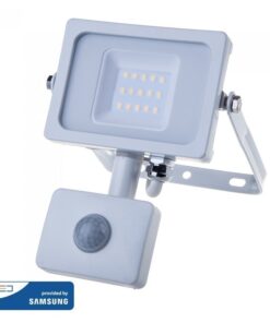LED Προβολέας με Ανιχνευτή Κίνησης 10W V-TAC Samsung Chip Λευκός IP65 Θερμό Λευκό 3000K – 433
