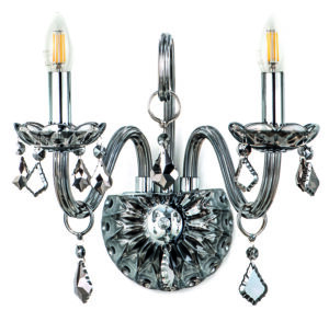 InLight Επιτοίχιο φωτιστικό από φιμέ γυαλί και κρύσταλλα (43391-2-FIME)